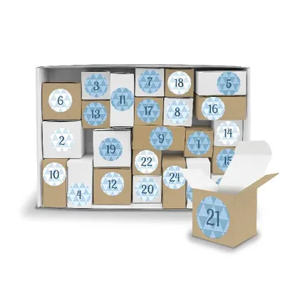 Produktbild von Adventskalender Komplettset zum Füllen und Aufstellen  + Sticker V12 Z26