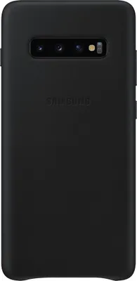 Image de Coque pour Samsung Galaxy S10 + Premium Cuir Noire Samsung