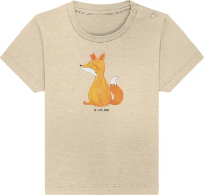 Produktbild von Mr. & Mrs. Panda  T-Shirt Einhorn Fuchs 12. - 18. Monat - Natural Raw - Geschenk, Babyshirt, Baby Kurzarmshirt, Unicorn, Unicorns, Baumwollshirt, Fuchshörnchen, Füchse