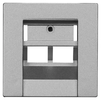 Produktbild von OPUS® 55 Abdeckung für ISDN/DATEN-Anschlussdosen 2-fach Farbe alu - silber - seidenglanz