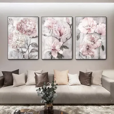 Produktbild von TPFLiving Kunstdruck LW-35 (OHNE RAHMEN) Poster - Leinwand - Wandbild - Hochauflösender Giclée-Druck, langlebig und hochwertig - Rosa Blumen - 3 Motive in 17 Größen zur Auswahl -  - Größe: 21x30cm