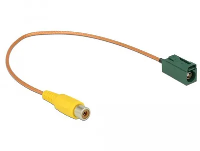 Produktbild von DeLOCK 89653, 0,32 m, RG-179, FAKRA E, RCA, Grün, Orange, Gelb
