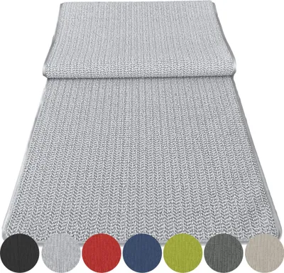 Produktbild von Outdoor Tischläufer Schaum 40x140cm Schaumtischdecke abwischbar Garten Tischtuch wasserfest Tischdecke Hellgrau