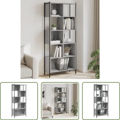 Produktbild von The Living Store Bücherregal Grau Sonoma 72x28x172 cm Holzwerkstoff