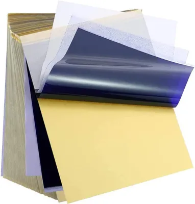 Zdjęcie produktu dla 100 arkuszy szablonowego papieru do przenoszenia wzorów na skórę (do tatuażu)