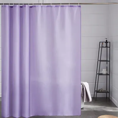 Obrázok produktu pre Záves na sprchu, textilný, fialový, 200x240 cm, antibakteriálny, umývateľný, s 12 háčikmi
