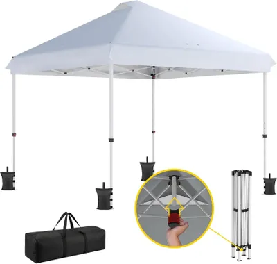 Produktbild von Pop Up Pavillon 3x3 m wasserdicht winterfest UV 50+ Faltpavillon Weiß