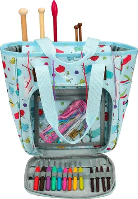 Produktbild von Sticken, Stricken & Weben für Kinder, Häkel Garn Aufbewahrungs Tasche, Stricktaschen, Garn Organizer Tasche, Strick-/Häkeln Wolltasche, Nähkästchen
