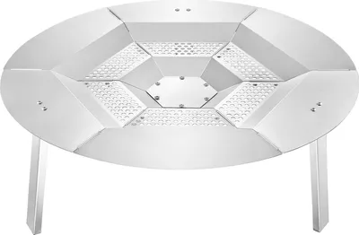 Produktbild von VEVOR Wärmeverteiler für Feuerschale, φ685x254 mm Lagerfeuer-Hitzeschutz rund für Holzfeuerstelle, Hitzeverteiler aus Edelstahl 304, abnehmbare Brennerabdeckung, Campingzubehör