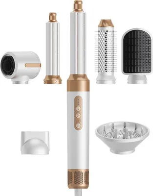 Immagine prodotto di Set di spazzole elettriche per capelli 7-in-1 per adulti, con accessori per dare volume e asciugacapelli