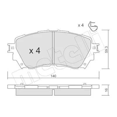 Produktbild von METELLI Bremsbeläge Satz Vorne Bremsklötze für MAZDA 6 Kombi (GJ, GL) 22-0994-0
