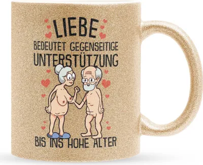 Produktbild von 22Feels Glitzertasse Gold Paar Jahrestag Geschenk Hochzeitstag Ehefrau Ehemann Valentinstag Sie Ihn Freund Freundin Geburtstag Weihnachten Liebe Paar Geschenkidee Bürotasse