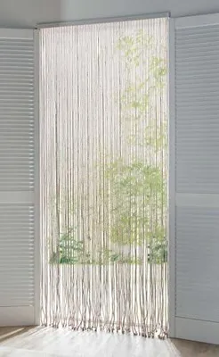 Produktbild von Rope-Türvorhang aus Poly-Baumwolle, 90 x 200 cm, Fadenvorhang als Insektenschutz für die Balkontür