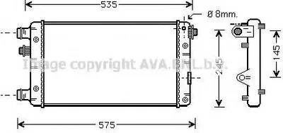 Produktbild von PRASCO FTA2239 Kühler Wasserkühler Motorkühler für FIAT Seicento / 600 Schrägheck (187) Seicento / 600 Van (287)