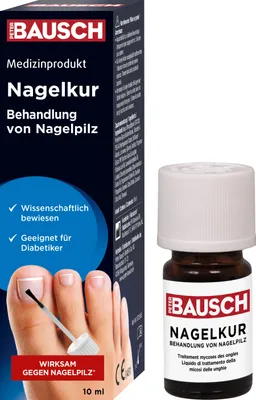 Zdjęcie produktu dla Peter Bausch preparat do leczenia grzybicy paznokci, wyrób medyczny 10ml butelka z pędzelkiem, 0725/65