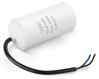 Startkondensator CBB60 10 µF 450 V 2 Kabel 100 mm
