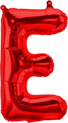Produktbild von Folienballon Buchstabe E, rot, ca. 40 cm, für Luftbefüllung