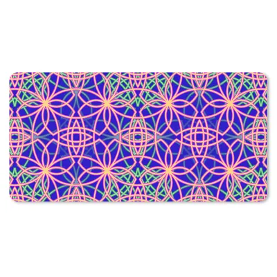 Produktbild von MuchoWow® Schreibtischunterlage Blumen - Neon - Muster 80x40 cm - XXL Mauspad - Gaming Mauspad