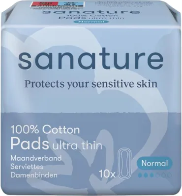 Productafbeelding van Sanature Maandverband zonder vleugels (10 stuks)