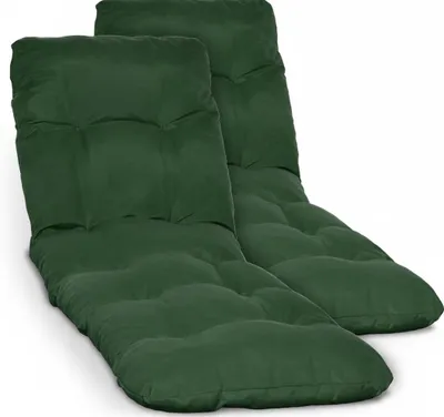 Produktbild von Beautissu 2X Auflage Sonnenliege Deckchair Flair RL, 190x60x8 cm, Dunkelgrün