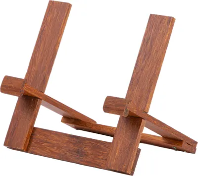Produktbild von QUVIO Buchständer - Tablet-Ständer - Board-Ständer - iPad-Ständer - Buchhalter - Kochbuchständer - Leseständer - Buchhalter - Kochbuchständer - Buchhalter - Tablet-Halter - Holz - Dunkelbraun