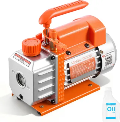 Zdjęcie produktu dla Pompa próżniowa VEVOR, 3,5 CFM 99 l/min, 1-stopniowa, 180 W, odpowiednia do układów R134a, R22 i R410a, silnik 4-biegunowy, do konserwacji samochodowych układów klimatyzacji i odgazowywania żywic, w tym oleju.