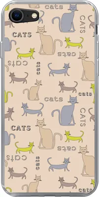 Produktbild von MuchoWow® Handyhülle Schutzhülle Hülle für Telefoonhoesje iPhone 8 Muster - Katze - Zitat - Jungen - Mädchen - Kinder - Kind Silikon Softcase Handy Hülle - Schutzhaube