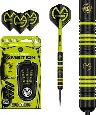 Produktbild von Winmau Michael van Gerwen Ambition Black Coated Brass - Steeldarts