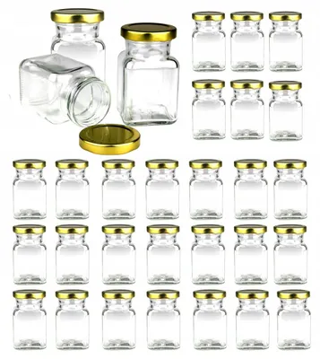 Produktbild von 30x Gewürzgläser 150 ml mit Golddeckel, Glasbehälter