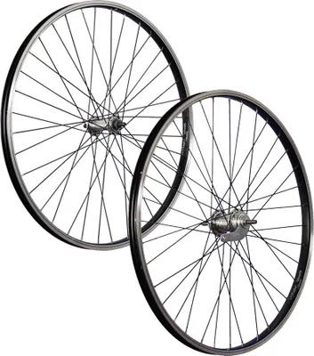 Produktbild von 26 Zoll Laufradsatz Büchel AluminiumfelgeFahrrad Vollachse Rücktrittbremse schwarz
