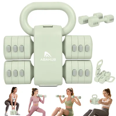 Immagine prodotto di Set 2-in-1 regolabile: manubrio e kettlebell, ideale per l'allenamento a casa