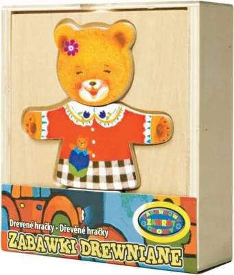 Image de Porte-manteau Ours Dromader bois 12,5x14x4cm 12m