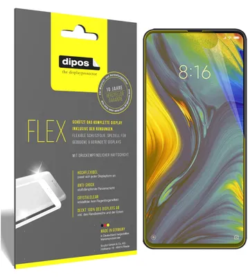 Produktbild von 3x Xiaomi Mi Mix 3 Schutzfolie Folie, 100% Displayabdeckung, dipos Flex