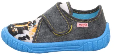 Produktbild von Superfit Kinderhausschuhe mit Klettverschluss, atmungsaktivem Textilfutter, abriebfester Sohle, Gr. 23-34