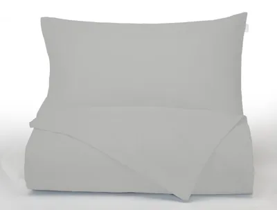 Bettwäsche-Set 3-tlg. 160x220 cm, dunkelgrau, Perkal-Baumwolle
