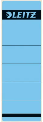 Produktbild von LEITZ Ordnerrücken Etikett 61 x 192 mm kurz breit blau 10 Etiketten