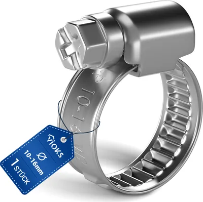 Produktbild von Schlauchschelle 10-16mmØ aus Chromstahl Schlauchklemme für Waschmaschine