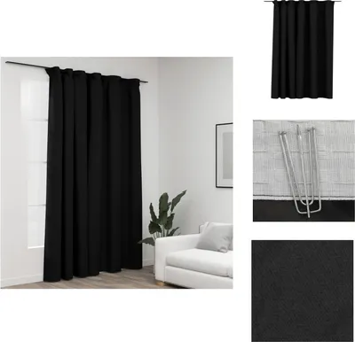 Immagine prodotto di vidaXL Tenda oscurante con ganci in lino antracite 290x245 cm - Tende e tendaggi
