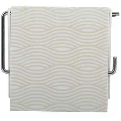 Produktbild von MSV Toilettenpapierhalter Wave Beige, offene Form, Wandmontage, ca. 13x15x5 cm