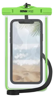 Produktbild von EAZY CASE - wasserdichte Unterwasserhülle, Handyhülle Universal Unterwassertasche, Handy Tasche wasserfest, für alle Smartphones bis 6,7" mit Umhängeband in Grün