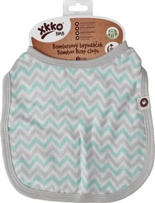 Zdjęcie produktu dla XKKO Śliniak bambusowy Scandinavian Baby Mint Chevron