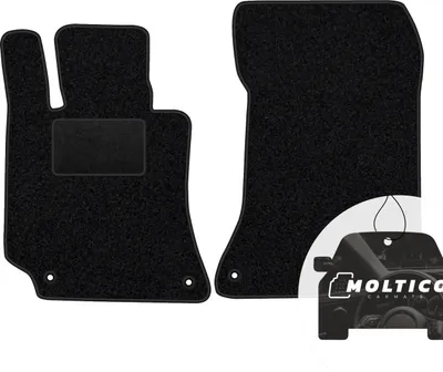 Produktbild von moto-MOLTICO Vorne Fußmatten Auto Velours Autoteppiche Schwarz Automatten Set 2-teilig passend für Mercedes-Benz CLS C218 2010-2018