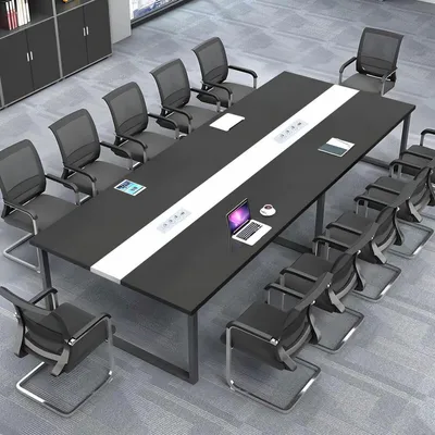 Produktbild von Konferenztisch mit Kabelmanagement 200x100x74cm Modern für Büro