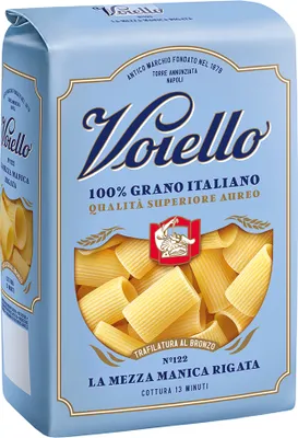 Produktbild von 16x Pasta Voiello Mezze Maniche Rigate N. 122 500g - Italienische Nudeln