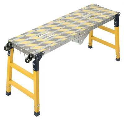 Zdjęcie produktu dla Składana platforma robocza – podest roboczy – regulacja wysokości 60–90 cm – udźwig 500 kg – wytrzymała konstrukcja przemysłowa – do zastosowania w budownictwie i warsztatach