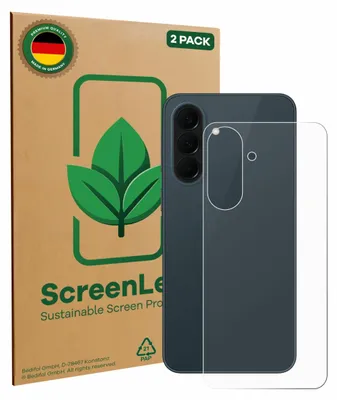 Produktbild von 2x ScreenLeaf Schutzfolie für Samsung Galaxy A37 5G (Rückseite) nachhaltiger Displayschutz Display Schutz Folie Klar Transparent