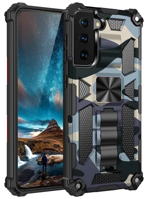 Obrázok produktu pre Pre Samsung Galaxy S21 Plus Camouflage Shockproof Armor TPU Case Cover Blue