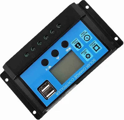 Productafbeelding van Zonnepaneel PWM-laadregelaar - 12/24V, 40A, met dubbele USB-poort - Automatische detectie voor zonnelaadprocessen