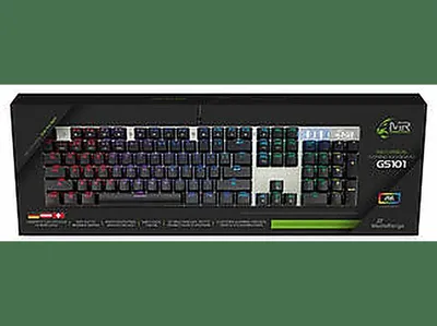 Zdjęcie produktu dla MediaRange MRGS101, Przewodowa, USB, Mechaniczna, QWERTZ, RGB LED, Czarny, Srebrny