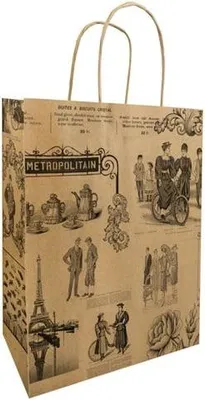 Image de Sac cadeau en papier 260 x 120 x 310 mm Kraft